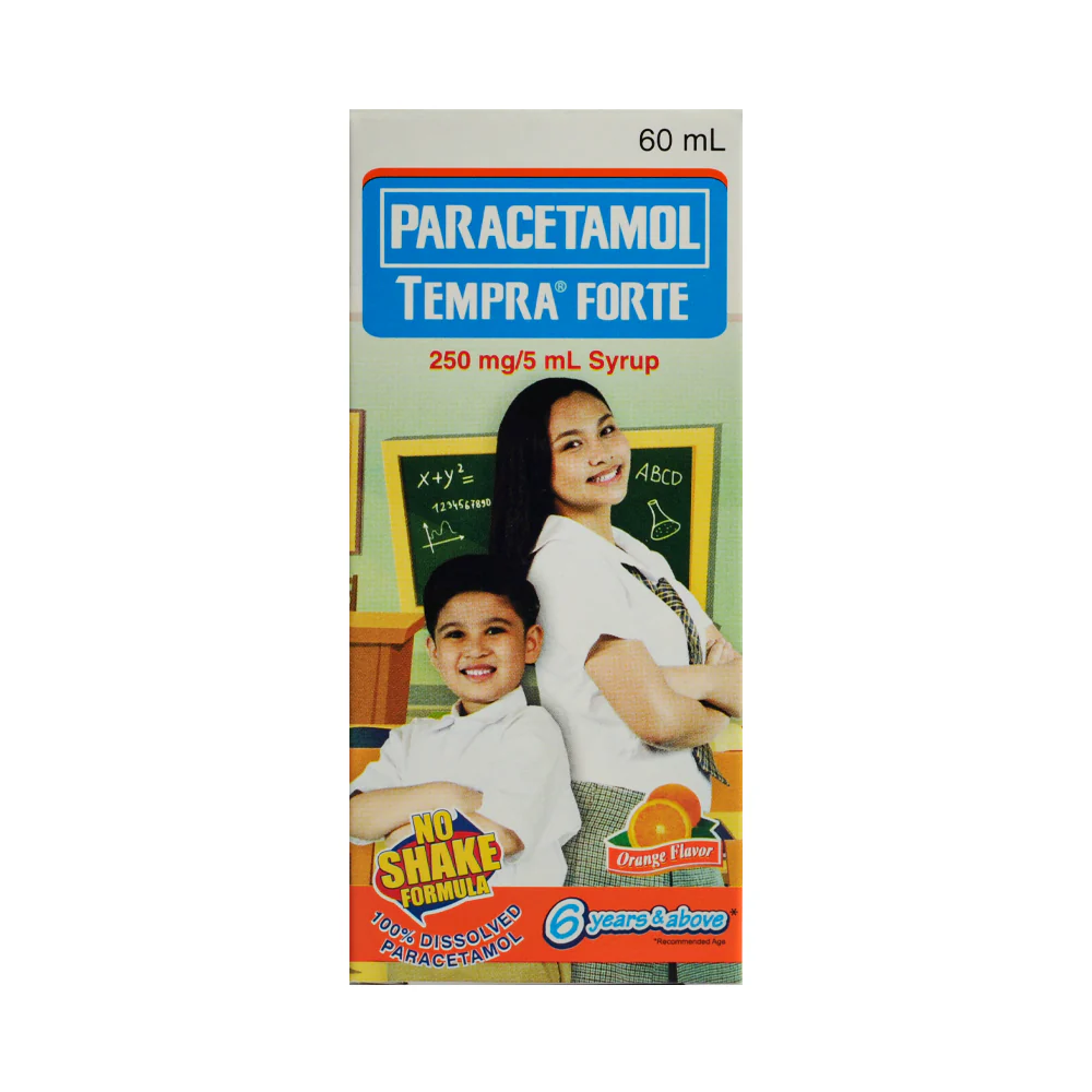 Tempra Forte Paracetamol 250mg/5ml Syrup Orange 60ml - Image 2