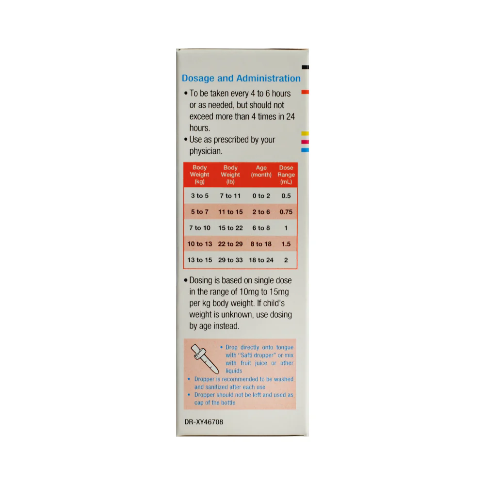 Tempra Paracetamol Orange 100mg Drops 15ml - Image 2