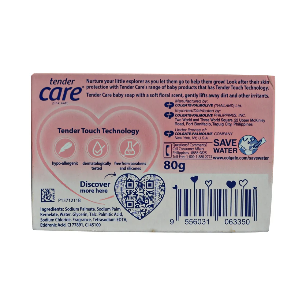 Tender Care Baby Soap Pink 80g - Image 2