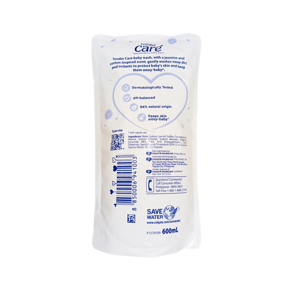 Tender Care Baby Wash Jasmine Cotton 600ml - Image 2