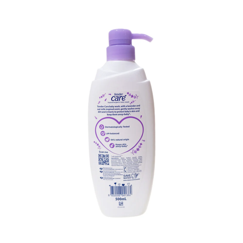 Tender Care Baby Wash Lavender And Oat Milk Pump 500ml - Image 2