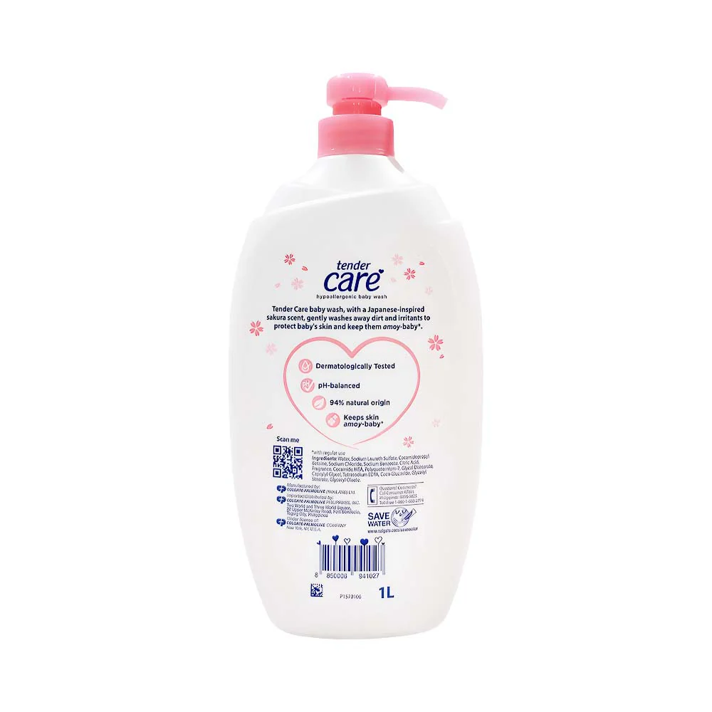 Tender Care Sakura Scent Baby Wash Pump 1L - Image 2