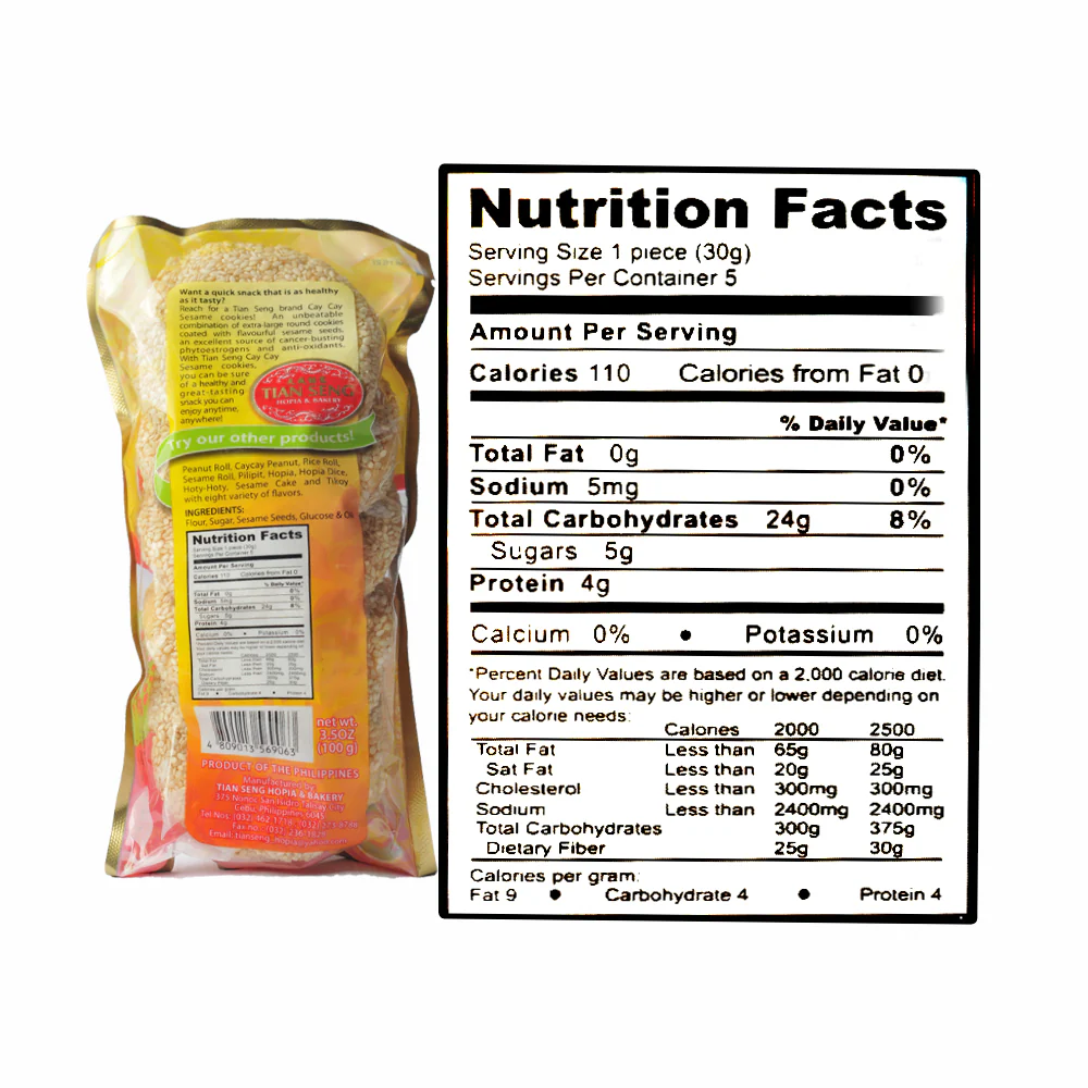 Tian Seng Caycay Sesame 100g - Image 3