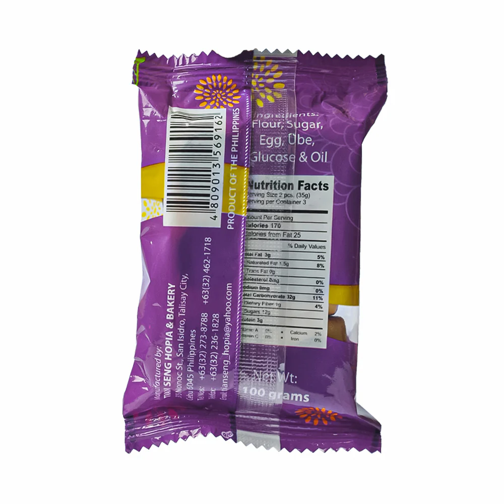 Tian Seng Mini Hopia Dice Ube 100g - Image 2