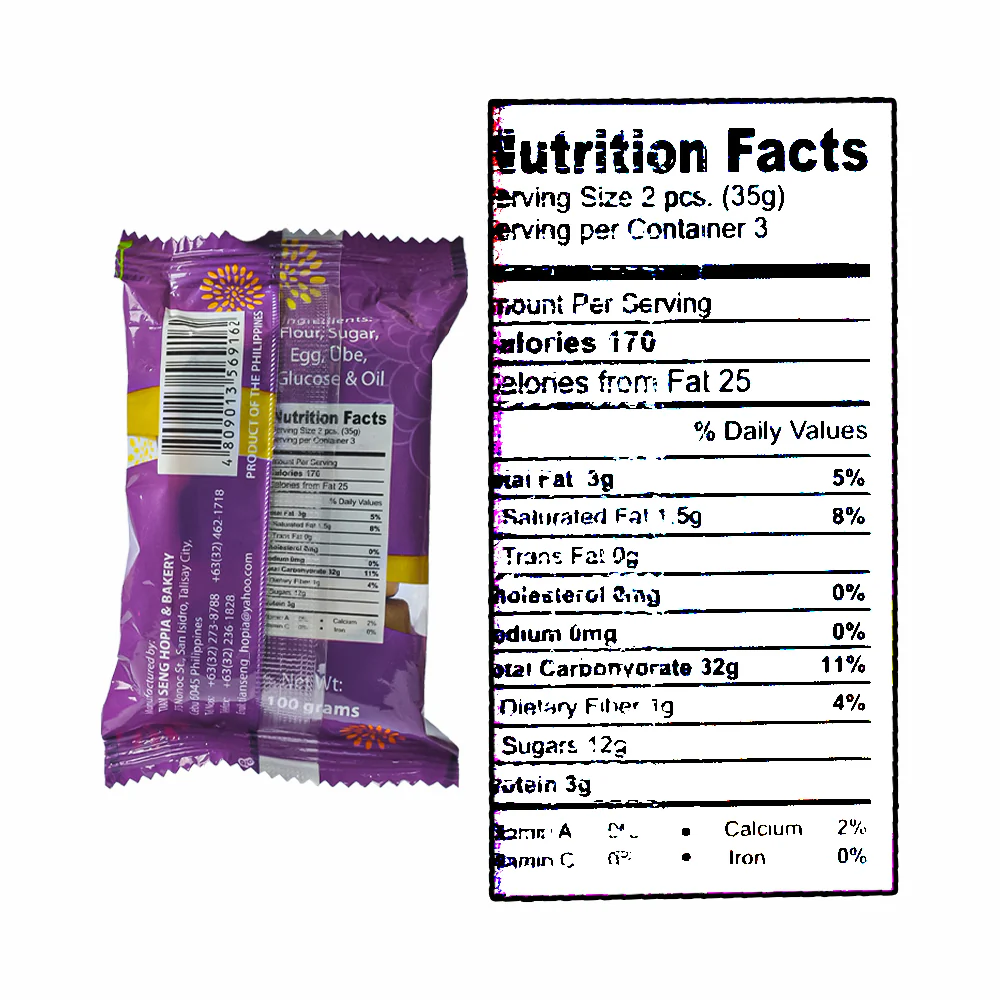Tian Seng Mini Hopia Dice Ube 100g - Image 3