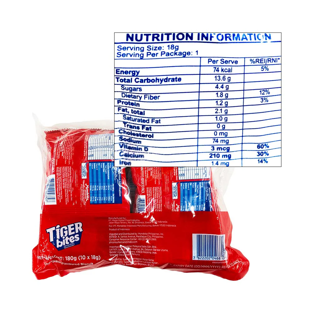 Tiger Bites Chocolate 18g x 10's - Image 2