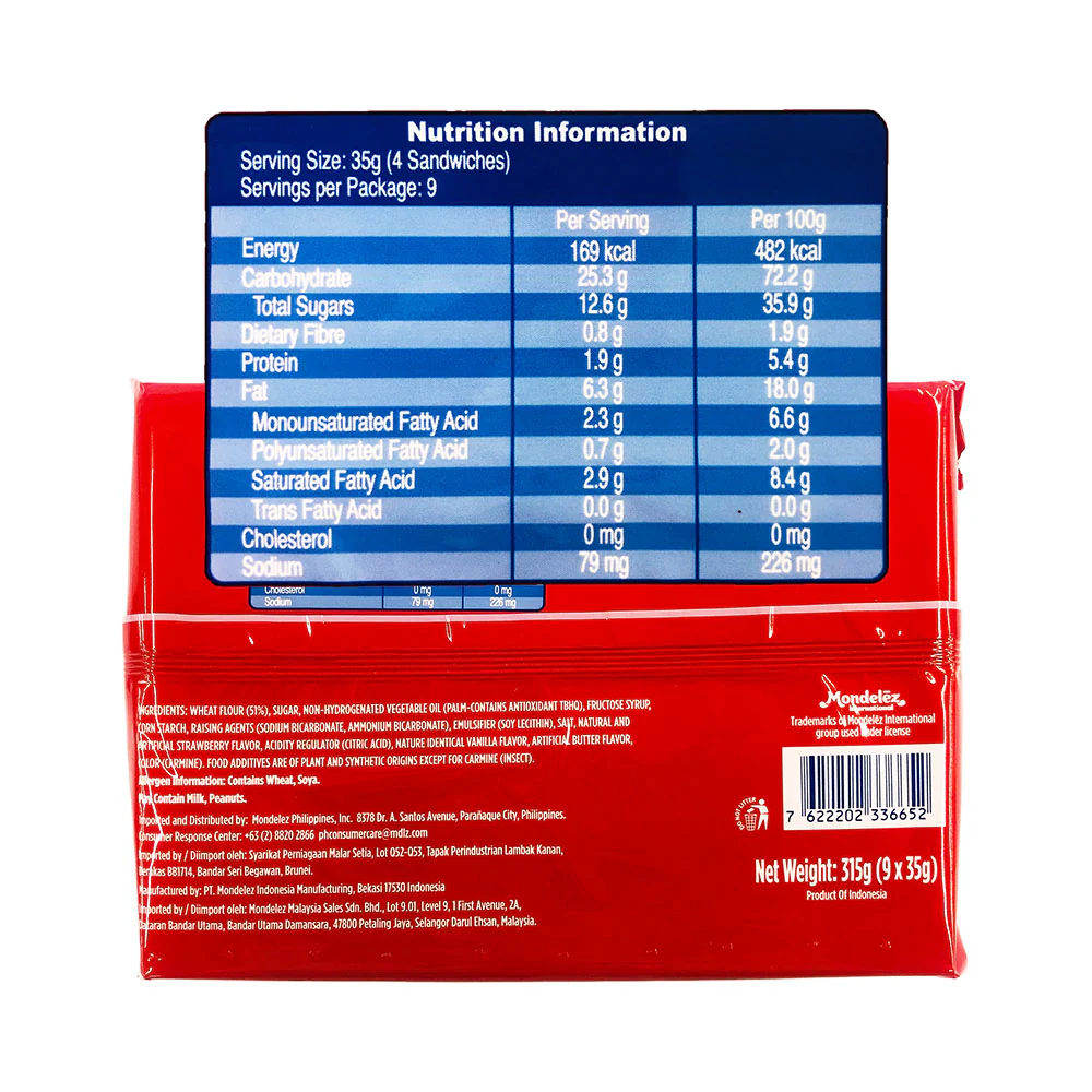 Tiger Energy Biscuit Strawberry 315g 9's - Image 2