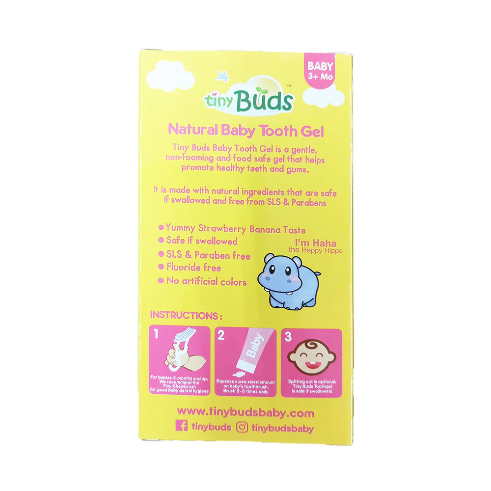 Tiny Buds Baby Toothgel Strawberry Banana 55g - Image 2