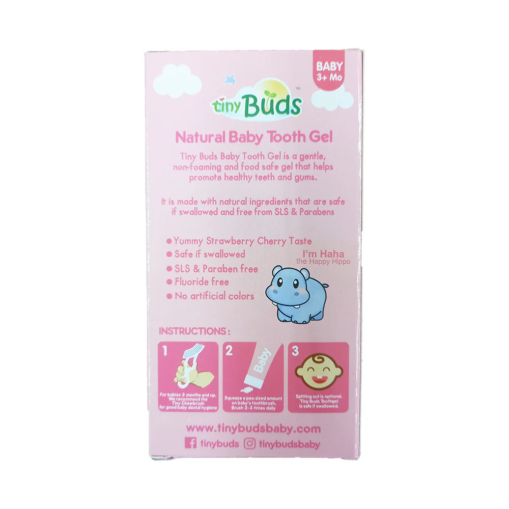 Tiny Buds Baby Toothgel Strawberry Cherry 55g - Image 2