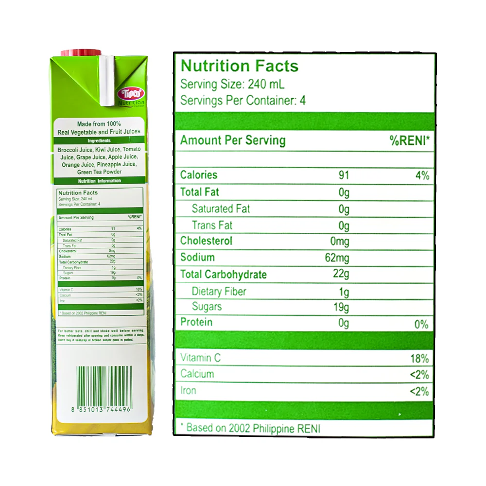 Tipco 100% Juice Brocolli And Mixed Fruit 1L - Image 3