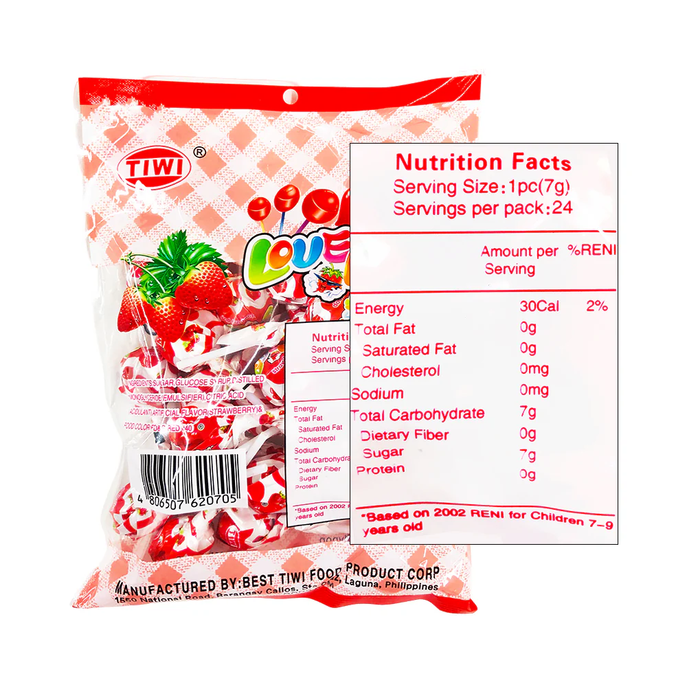 Tiwi Love Lips Pop Strawberry 24's - Image 2