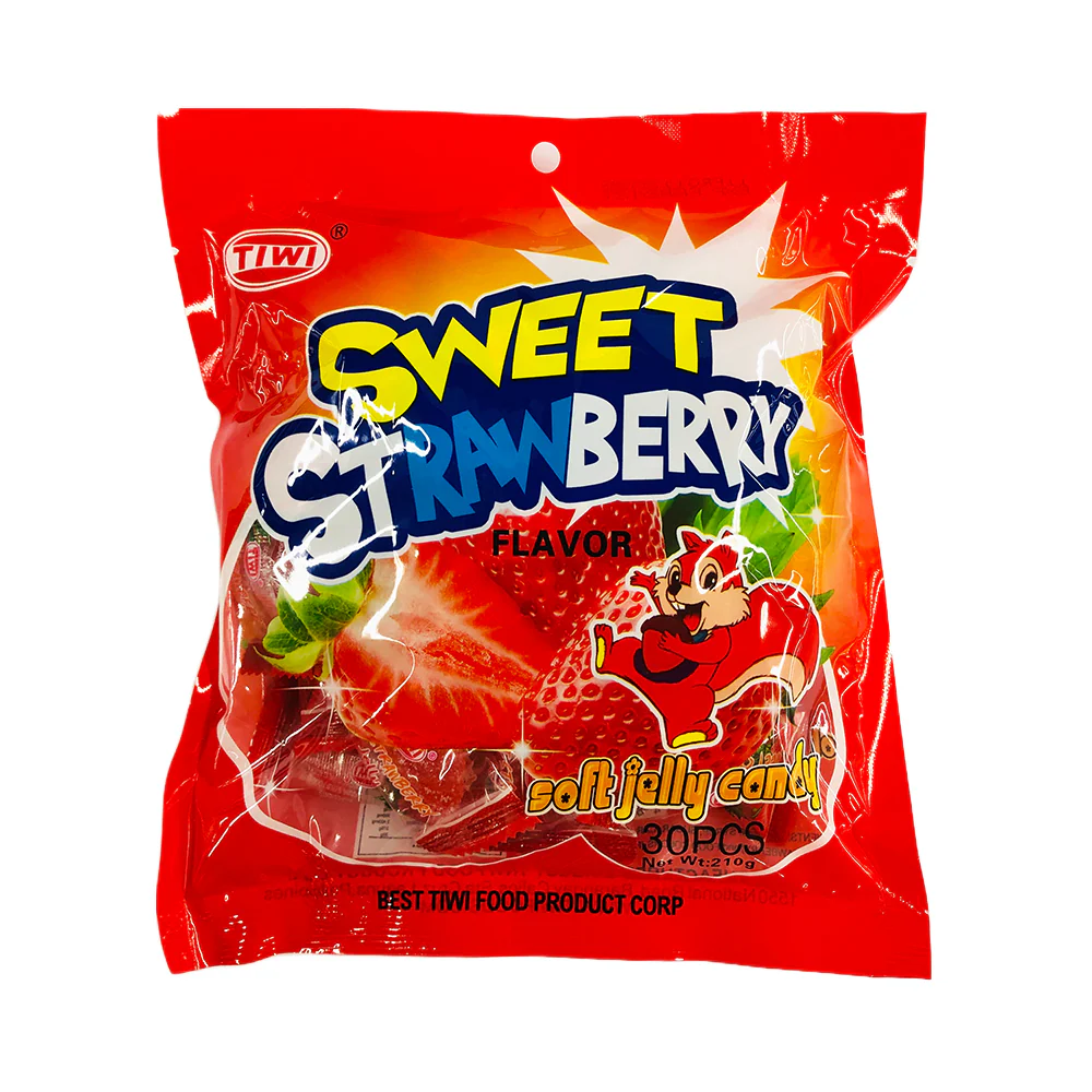 Tiwi Sweet Jelly Candy Strawberry 30's
