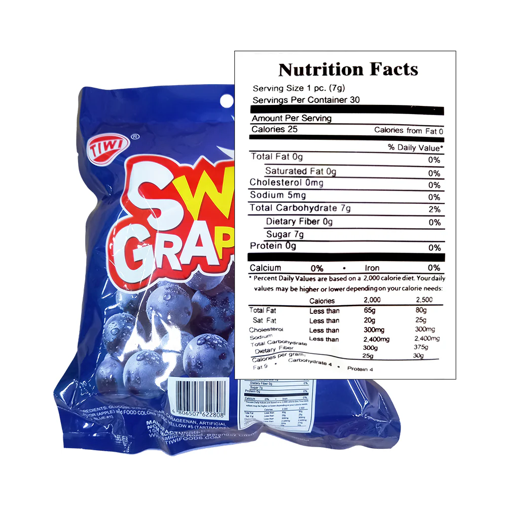 Tiwi Sweet Jelly Candy Sweet Grapes 30's - Image 2