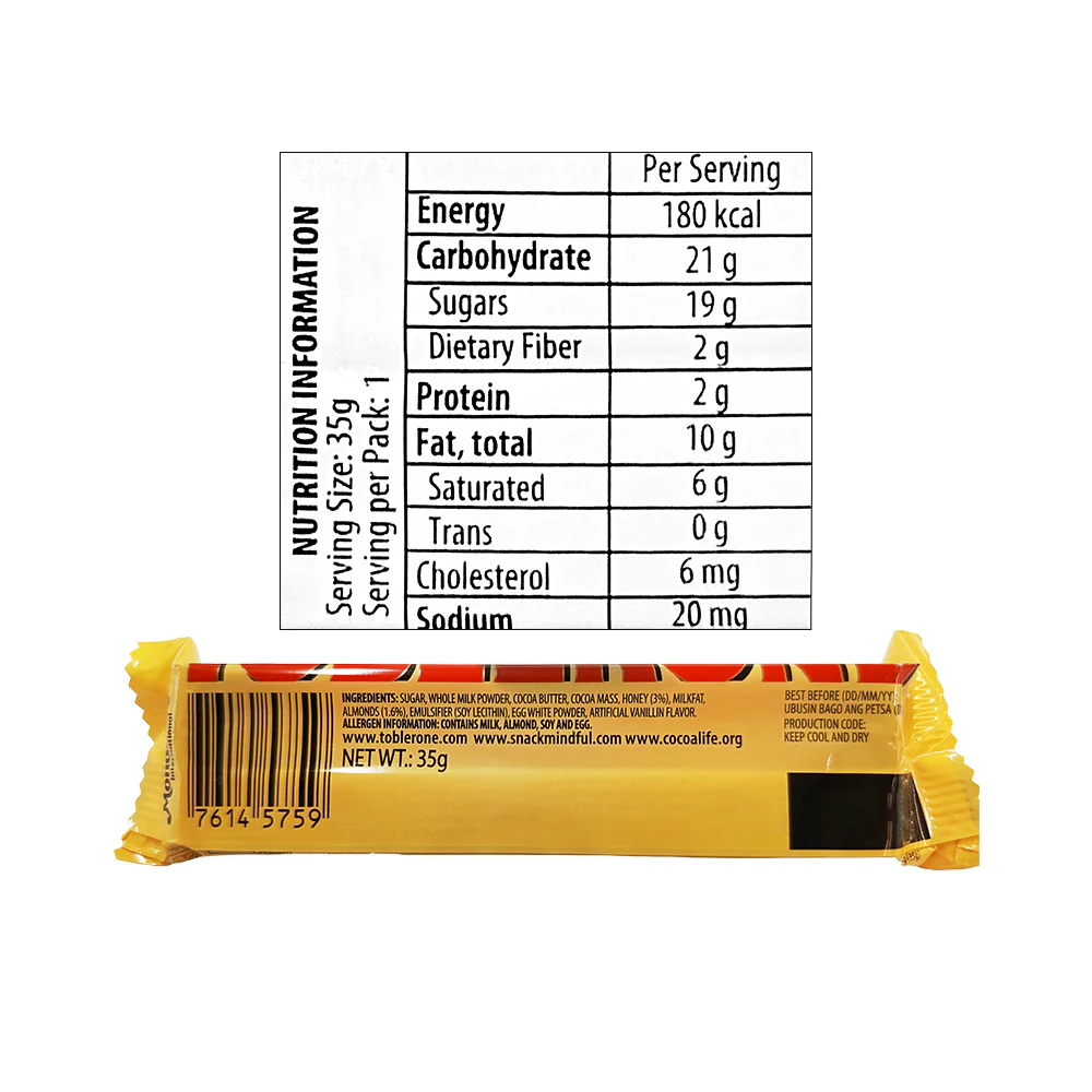 Toblerone Milk Choco 35g - Image 2