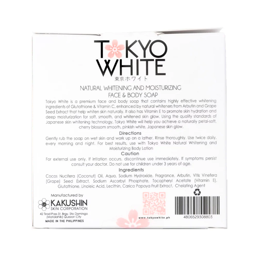 Tokyo White Natural Whitening And Moisturizing Face And Body Soap 100g - Image 3