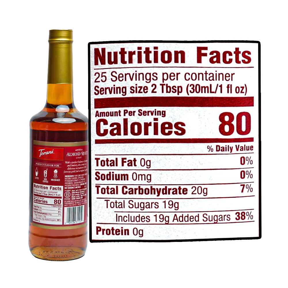 Torani Flavoring Syrup Almond Roca 750ml - Image 2