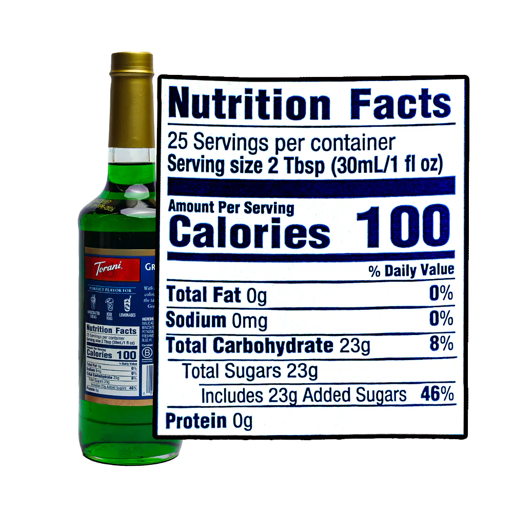 Torani Flavoring Syrup Green Apple 750ml - Image 2