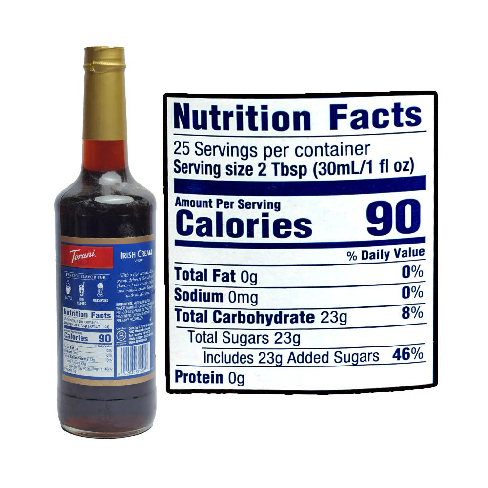 Torani Flavoring Syrup Irish Cream 750ml - Image 2