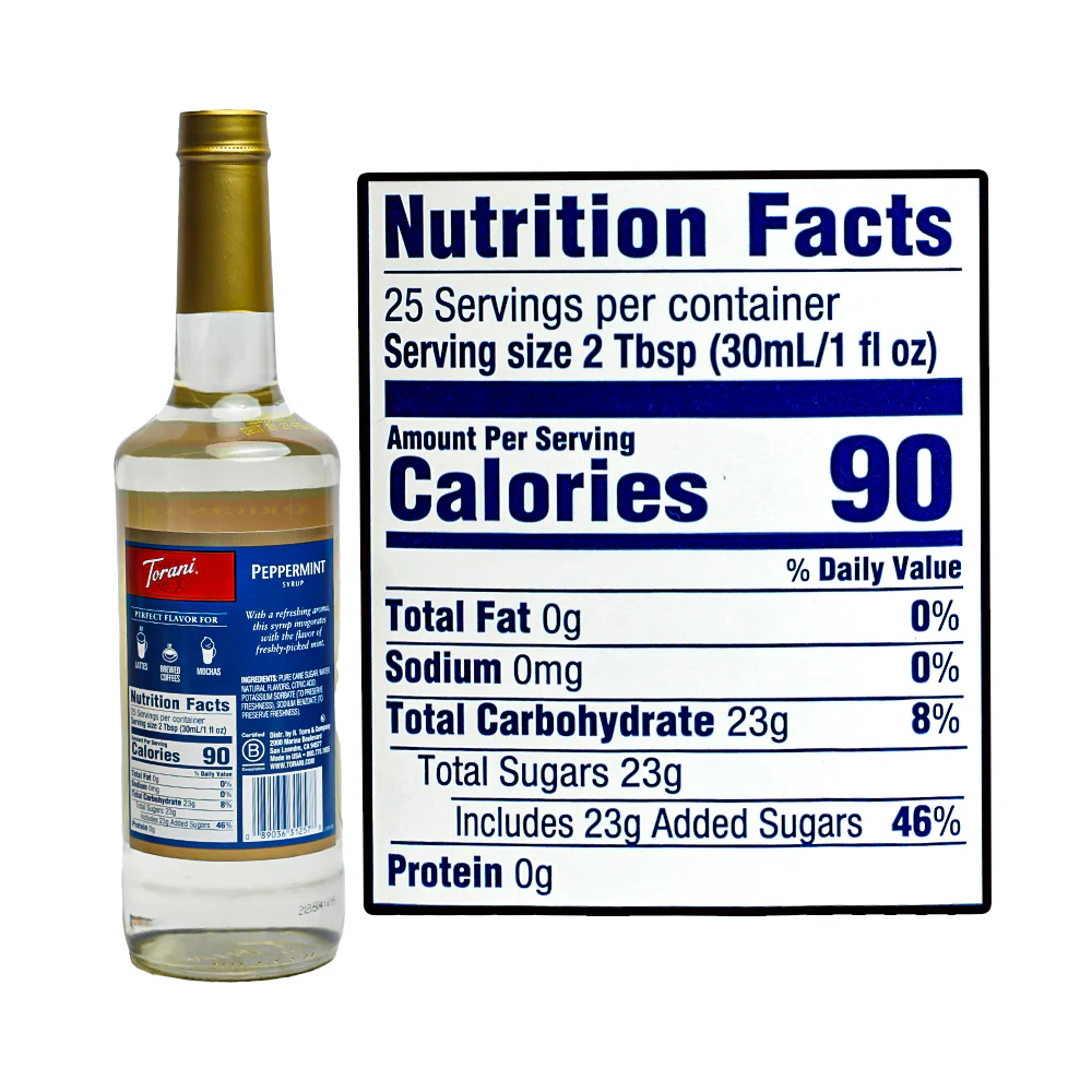 Torani Flavoring Syrup Peppermint 750ml - Image 2