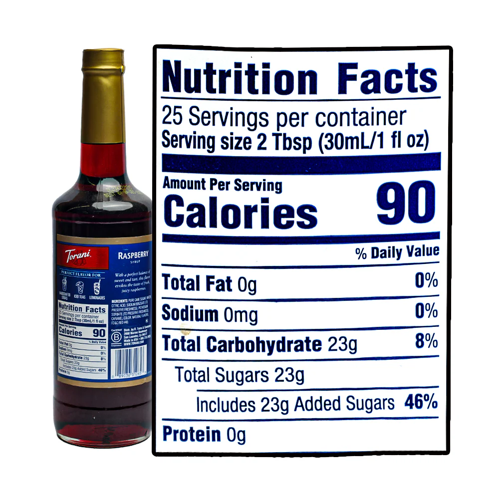 Torani Flavoring Syrup Raspberry 750ml - Image 2