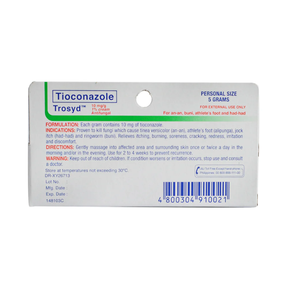 Trosyd Tioconazole 10mg/g 1% Cream 5g - Image 2