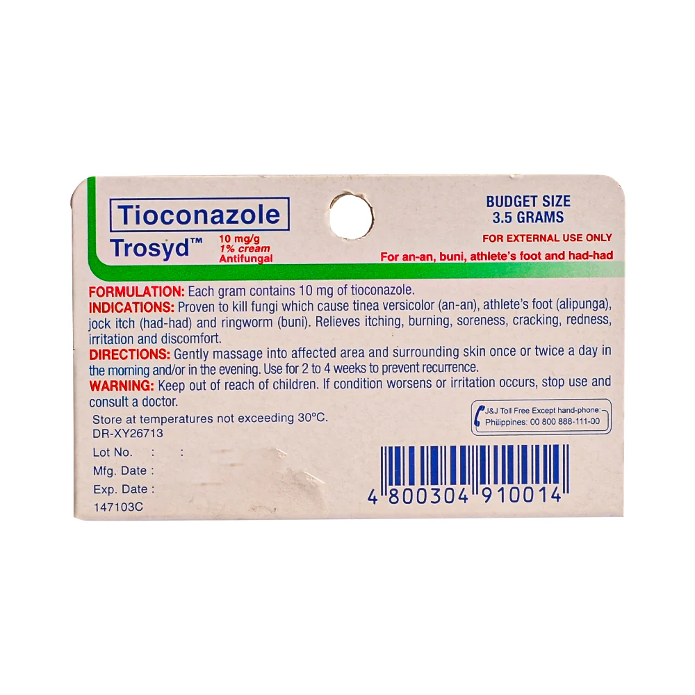 Trosyd Tioconazole 10mg/g 1% Cream 3.5g - Image 3