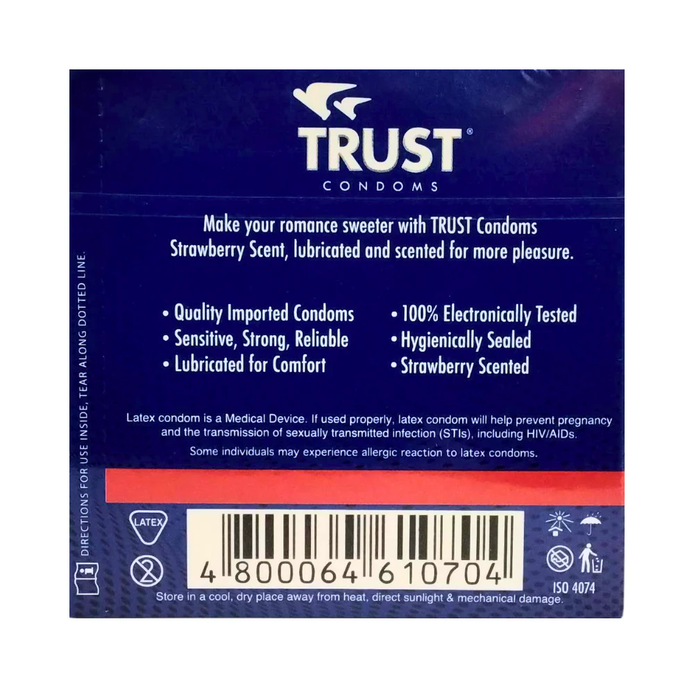 Trust Classic Condom Strawberry 3's - Image 2