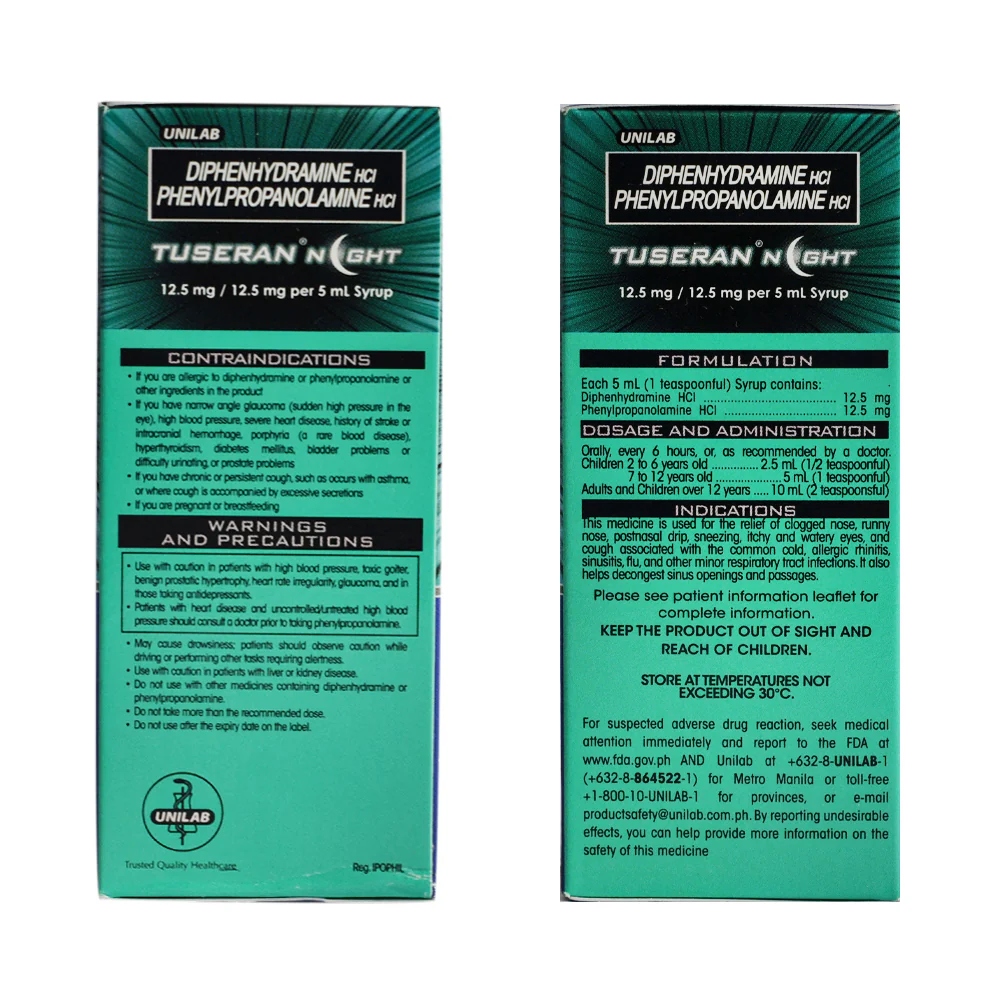 Tuseran Night Syrup 60ml - Image 2