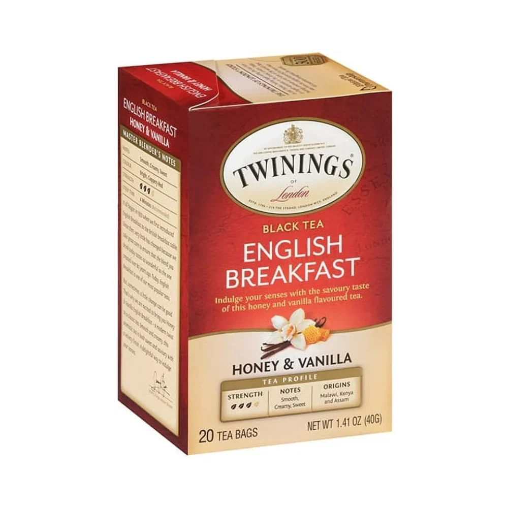Twinings English Breakfast Honey And Vanilla Black Tea 20's (40g) - Image 2