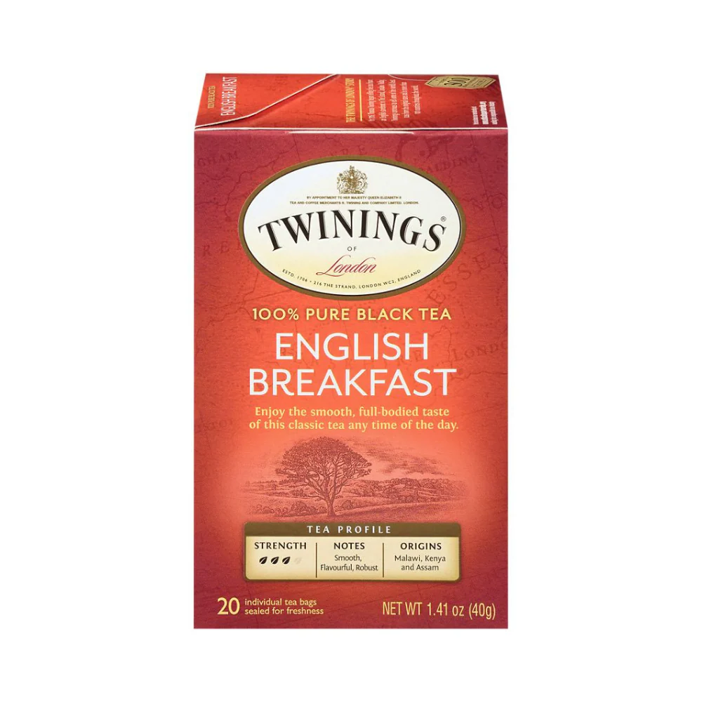 Twinings English Breakfast Pure Black Tea 40g x 20's - Image 2