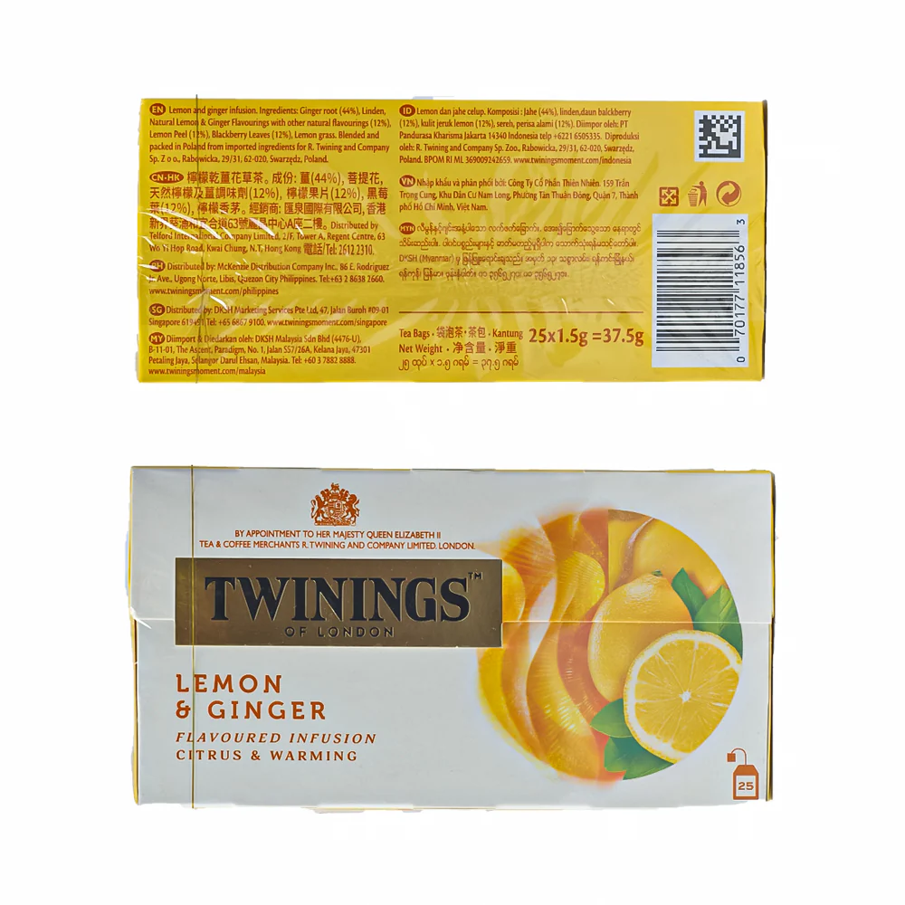 Twinings Infusion Tea Lemon and Ginger 1.5g x 25 Tea Bags - Image 3