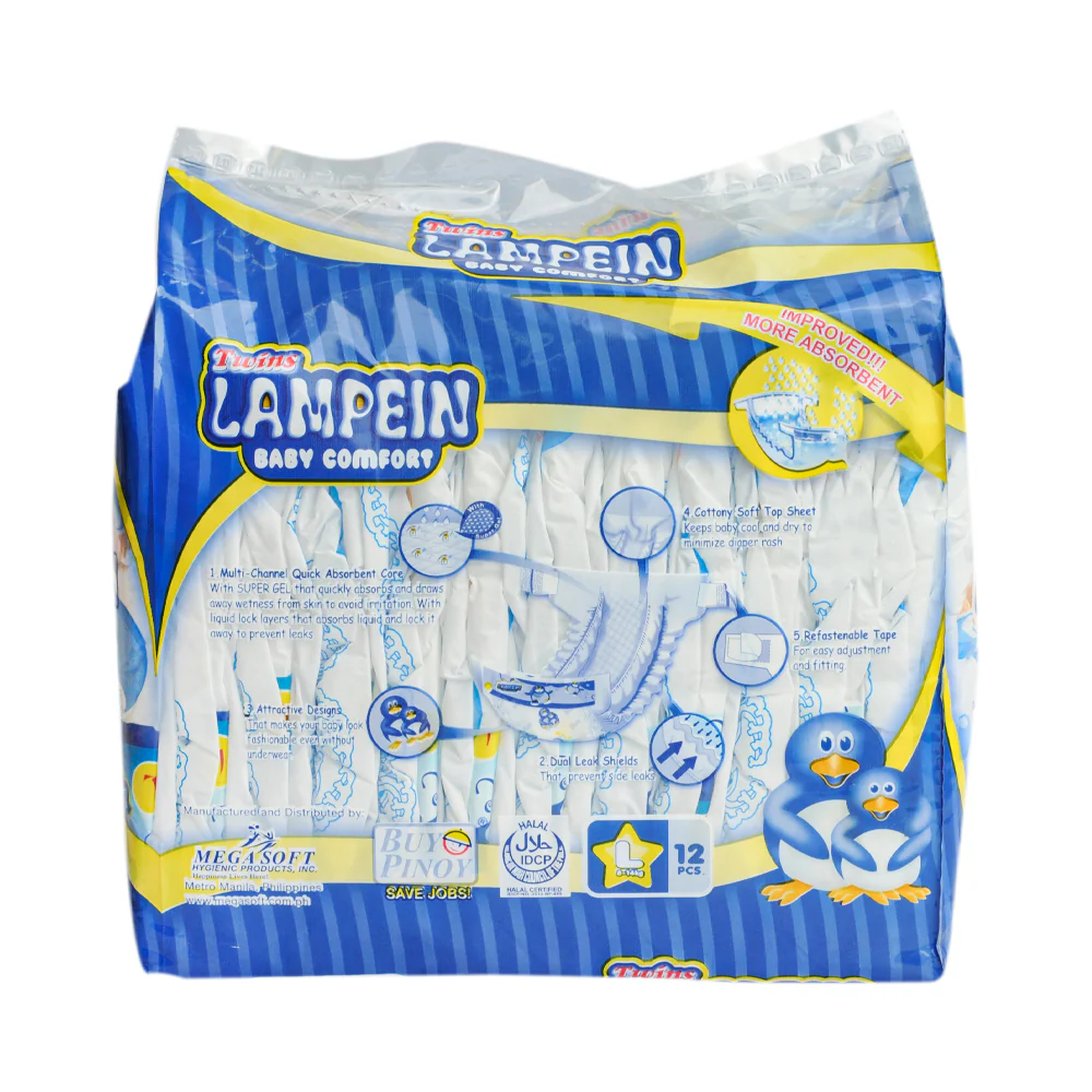 Twins Lampein Baby Diaper Budget Pack Large 12's - Image 2