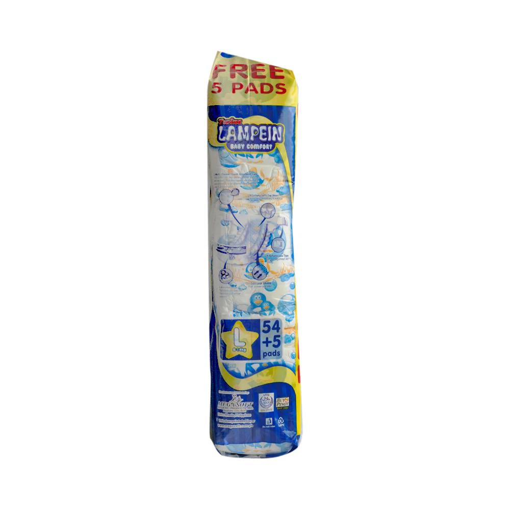 Twins Lampein Baby Diaper Jumbo Pack Large 54's + 5 - Image 2