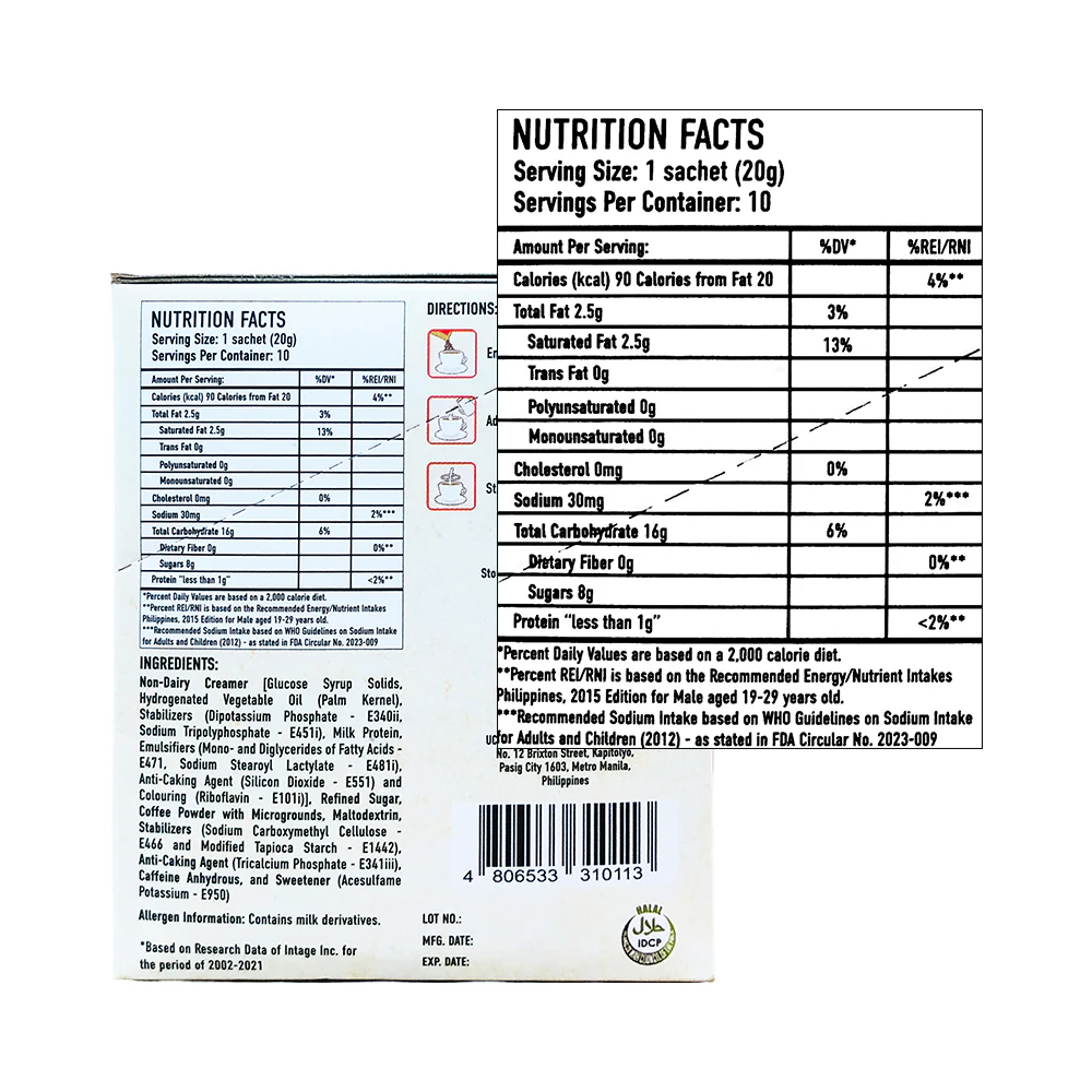UCC 3in1 Coffee Mix Strong 20g x 10's - Image 2
