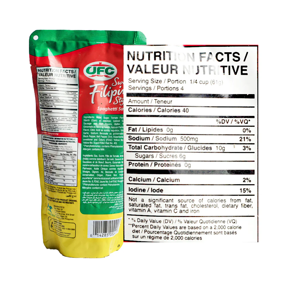 UFC Spaghetti Sauce SUP 250g - Image 2