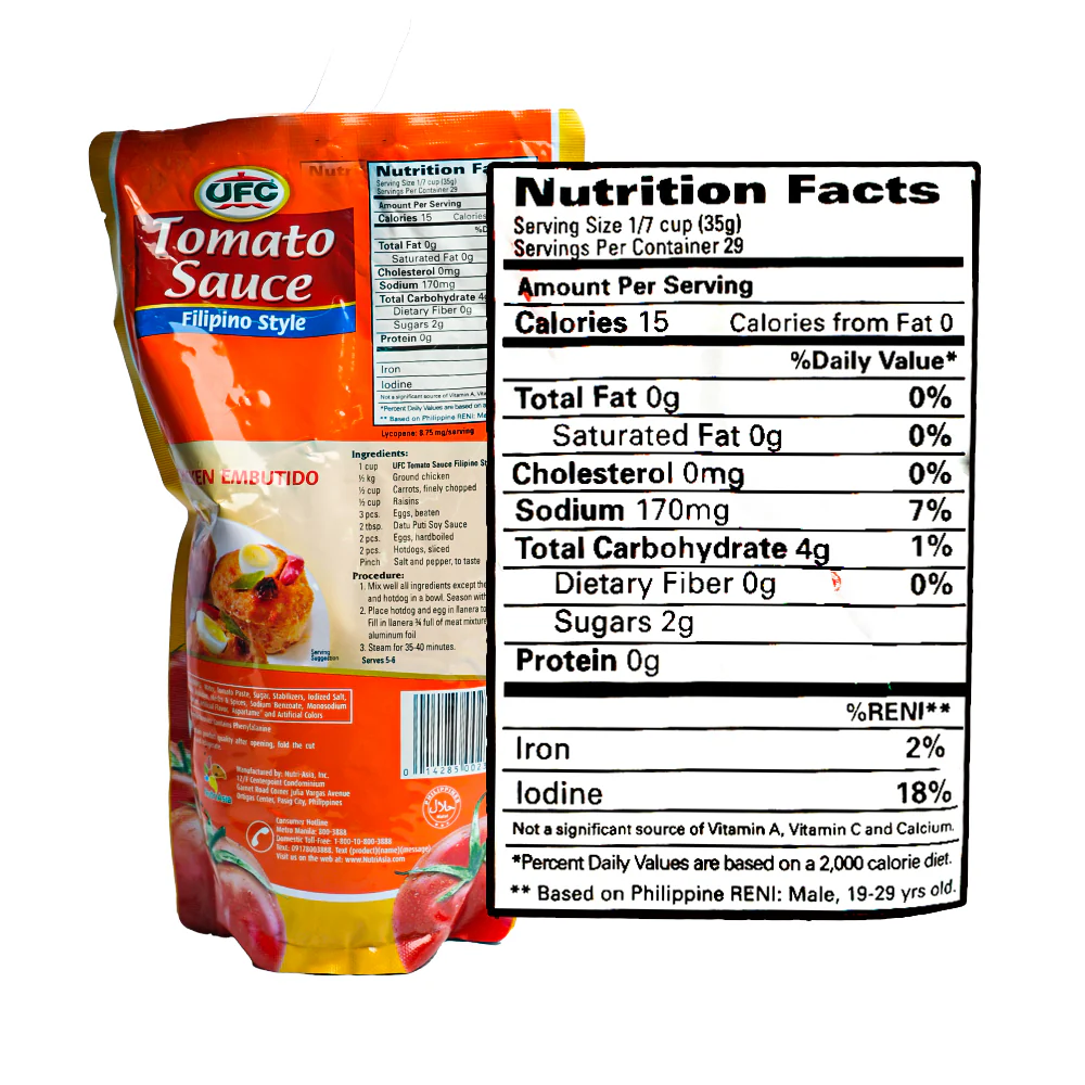UFC Tomato Sauce Filipino Style SUP 1kg - Image 2
