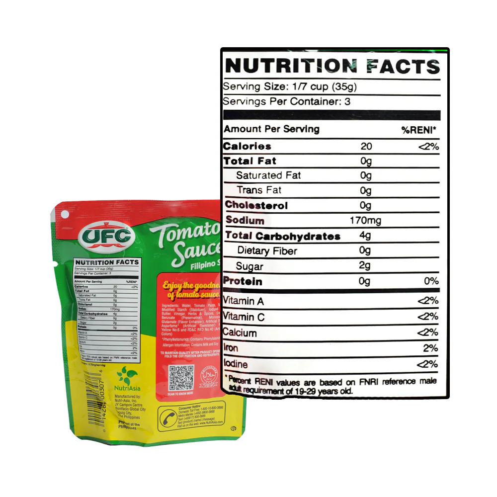 UFC Tomato Sauce Sweet Filipino Blend SUP 115g - Image 2