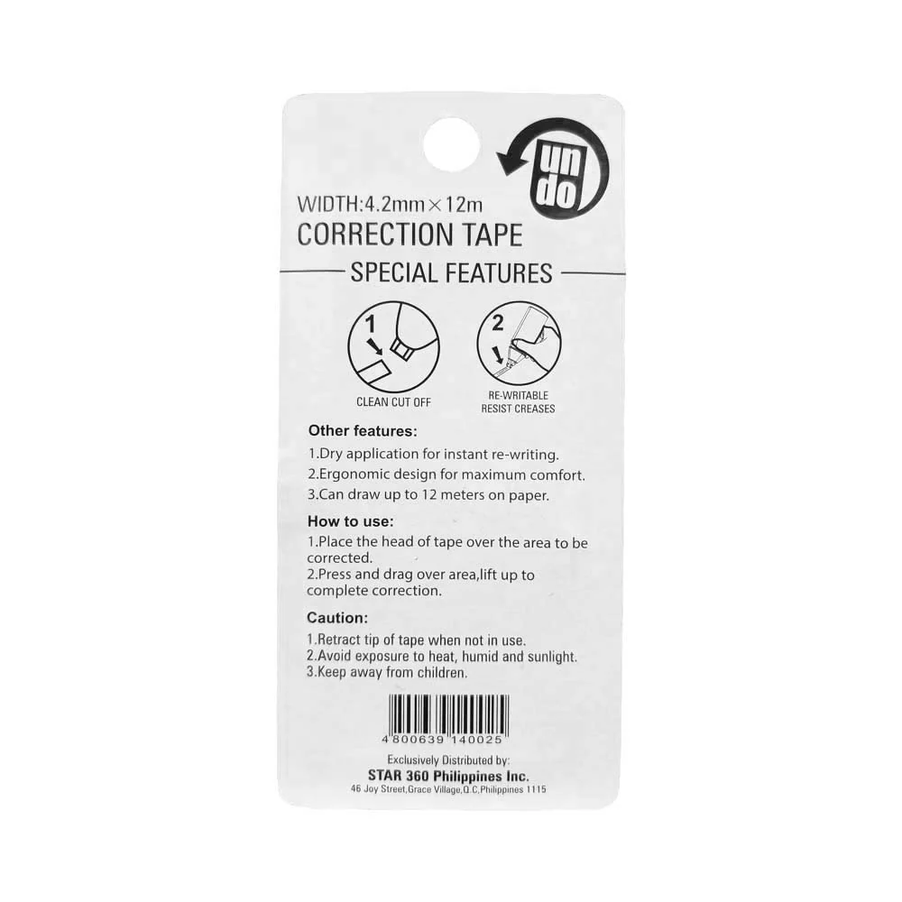 Undo Correction Tape 4.2mm x 12m - Image 2