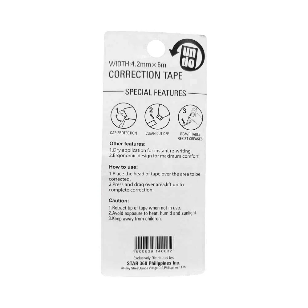 Undo Correction Tape 4.2mm x 6m - Image 2