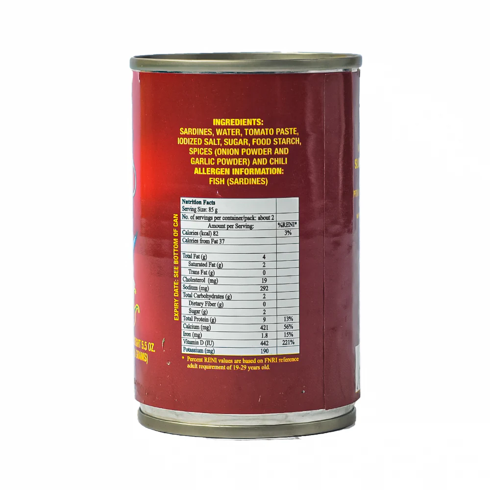 Uni-Pak Sardines In Tomato Sauce With Chili 155g - Image 2