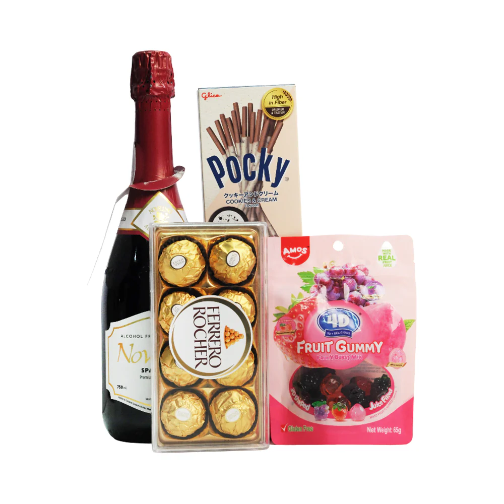 Sparkling Juice And Sweets Gift Basket - Image 3