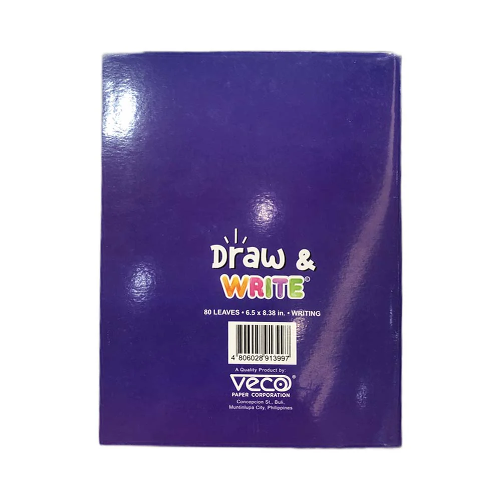Veco Draw and Write Notebook 80 Leaves 6.5in x 8.38in - Image 2