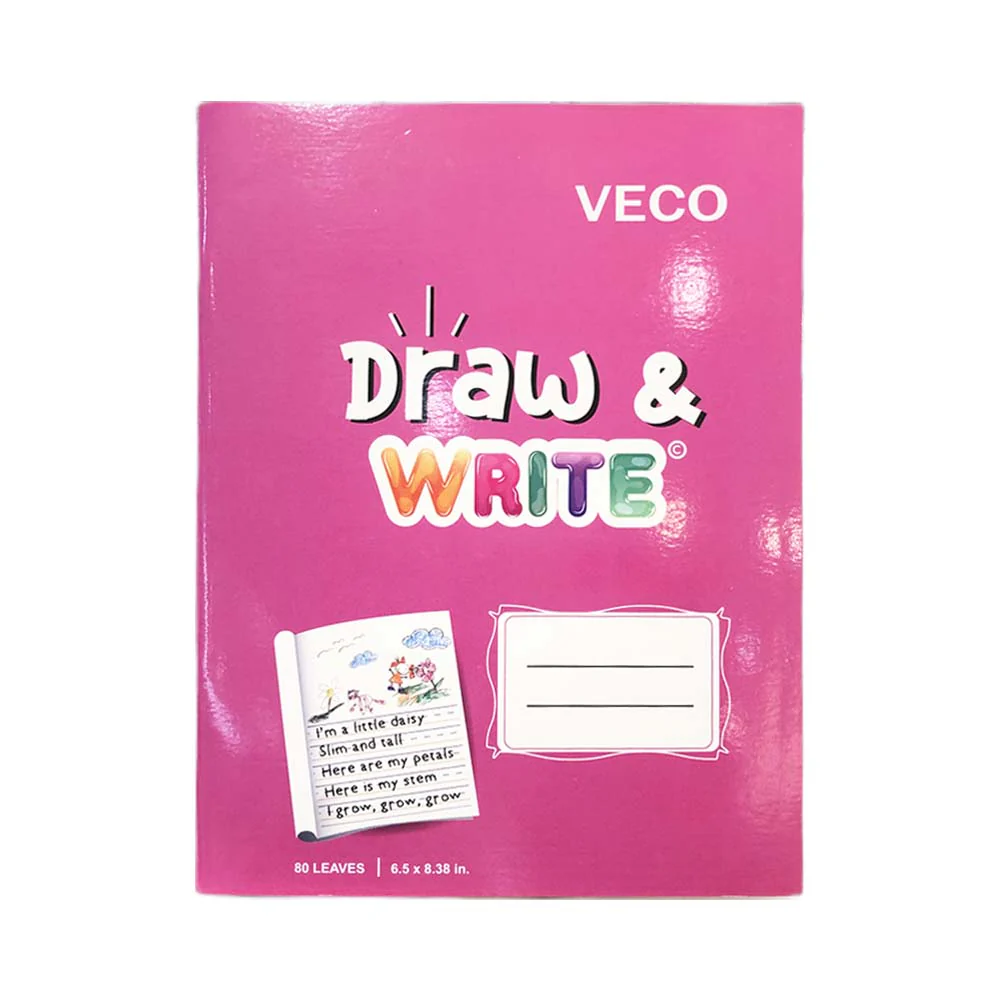 Veco Draw and Write Notebook 80 Leaves 6.5in x 8.38in - Image 3