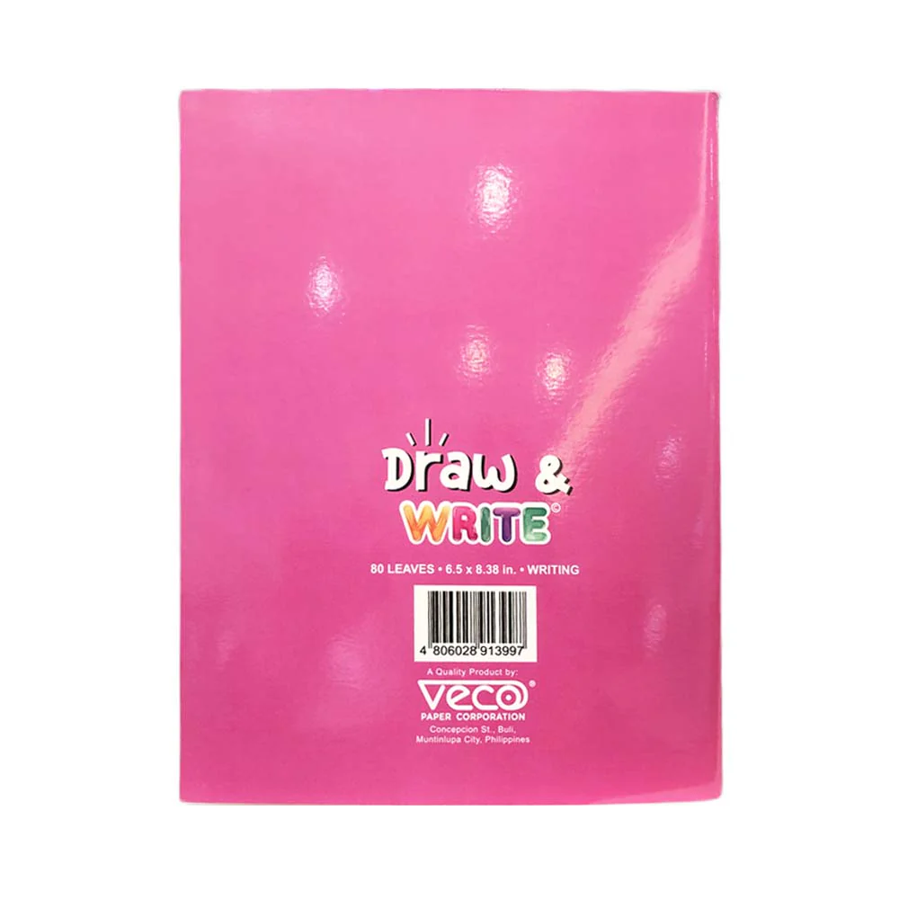 Veco Draw and Write Notebook 80 Leaves 6.5in x 8.38in - Image 4