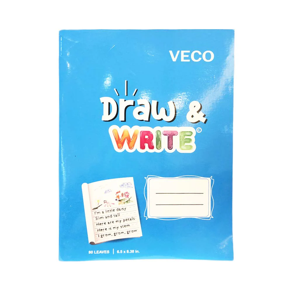 Veco Draw and Write Notebook 80 Leaves 6.5in x 8.38in - Image 5