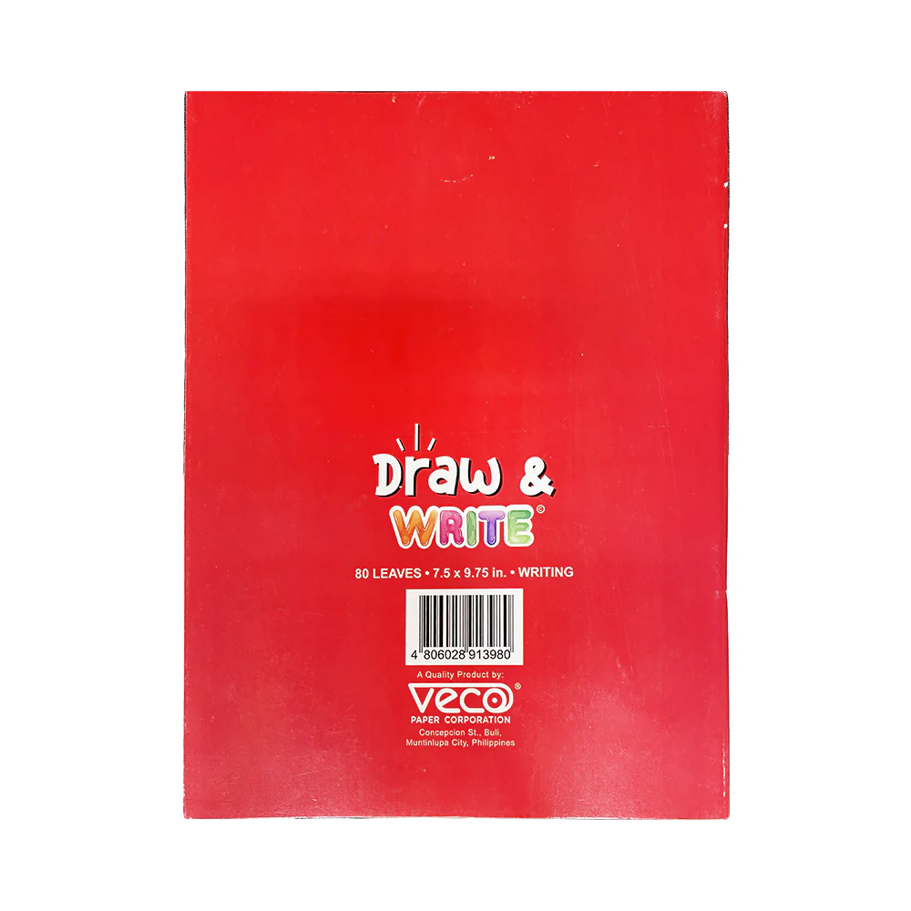 Veco Draw And Write Notebook 80 Leaves 7.5in x 9.75in - Image 2