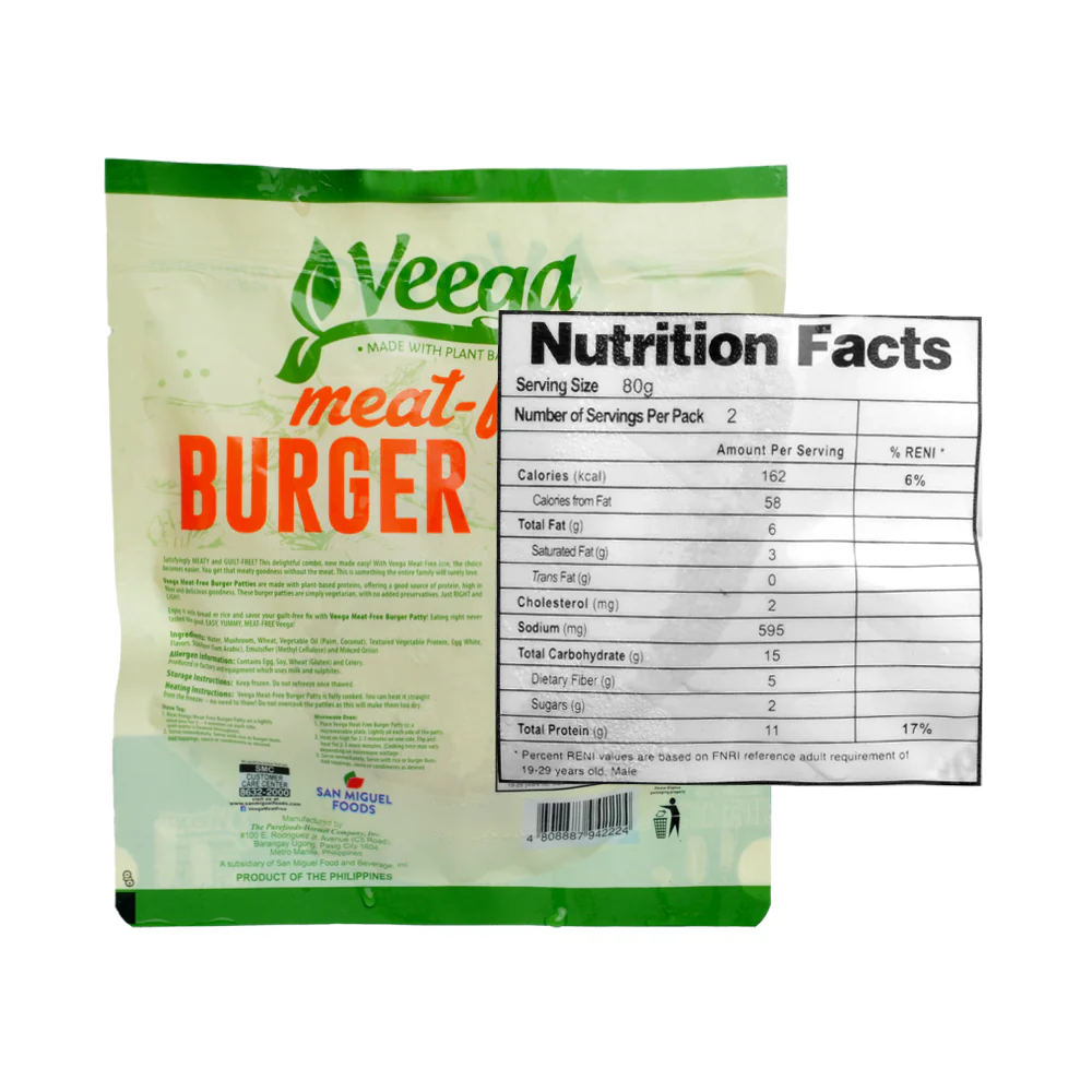 Veega Meat-Free Burger Patty 160g - Image 2