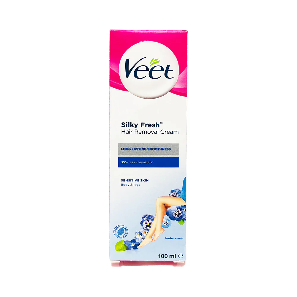 Veet Silky Fresh Hair Removing Cream Sensitive Skin 100ml - Image 2