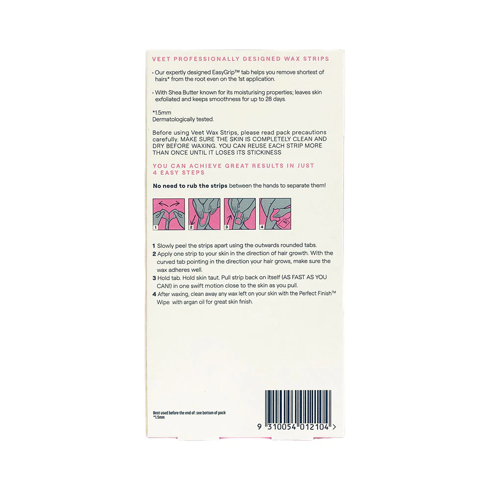 Veet Wax Strips Easy Gelwax 12's - Image 4