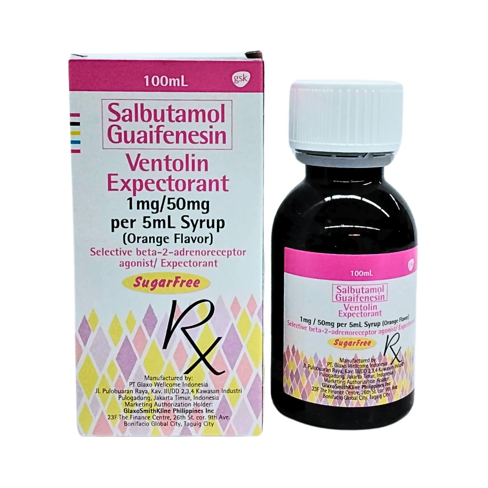 Ventolin Expectorant 1mg/50mg/5ml Syrup 100ml - Image 2